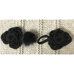 Hekte SVART AGRAFF med pels